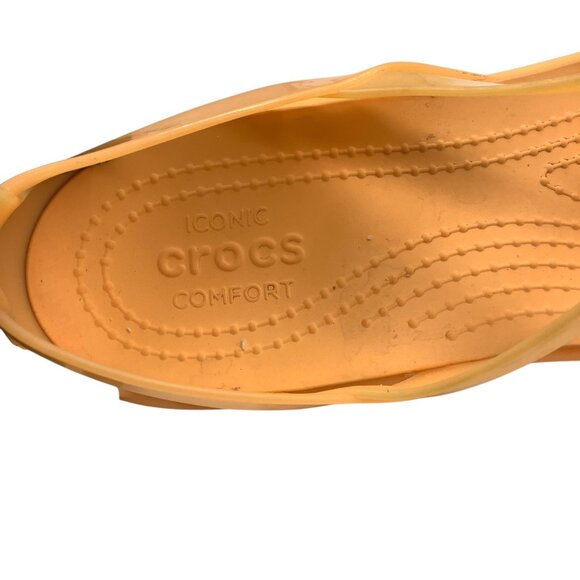 Crocs Isabella Orange Strappy Sandals Women Size 10 Lightweight Iconic - Picture 5 of 8